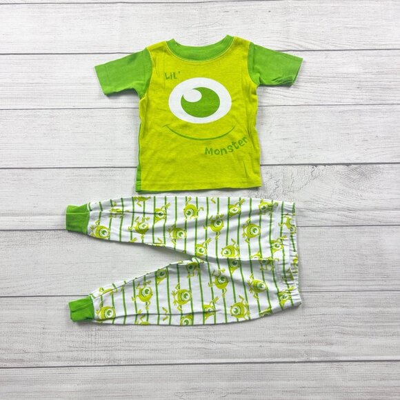 Disney Baby Monsters Inc Mike Wazowski Pajamas - Picture 2 of 4